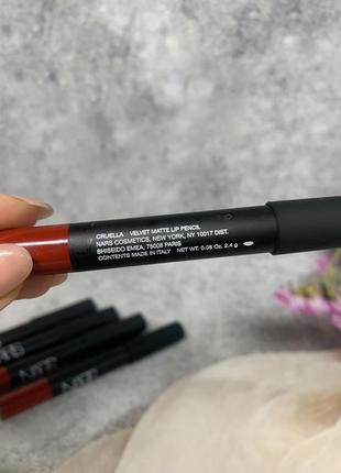 Оригинальный помада матовый карандаш для губ nars velvet matte lip pencil оттенок cruella4 фото