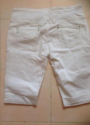Белые джинсовые коттоновые капри modo jeans2 фото