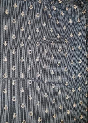 Фирменная легкая блузка в якорях шифон oodji 34/xxs, 38/м р-р6 фото