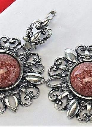 Серьги серебро 925 проба 17,64 грамма