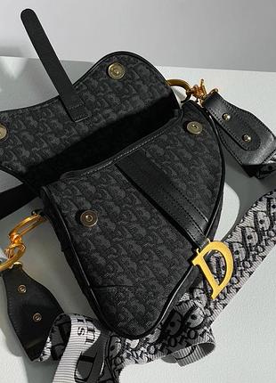 Сумка в стиле christian dior saddle#6ile black 4