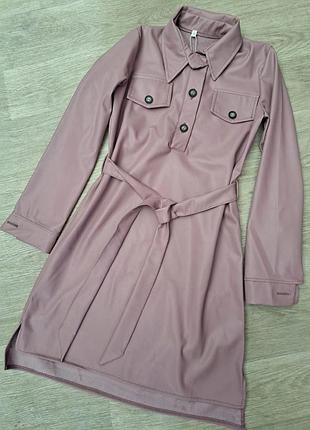 Кожаное платье для девочки