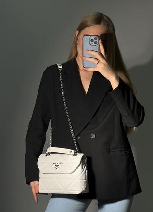 Сумка в стилі  prada nappa spectrum white