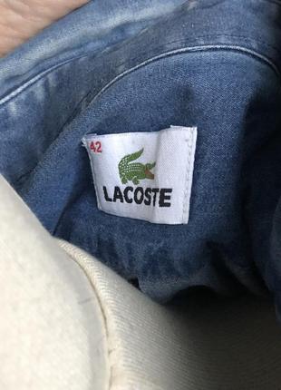 Синяя джинсовая рубашка lacoste6 фото