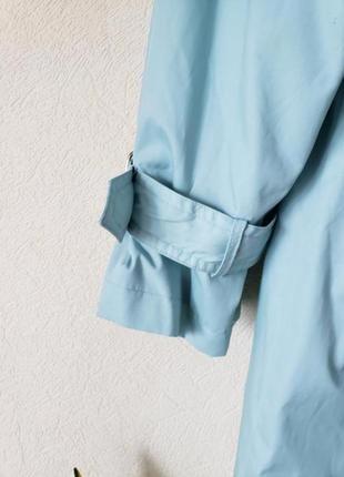 Новый винтажный эксклюзивный плащ бирюзово-мятного оттенка. с карманами7 фото