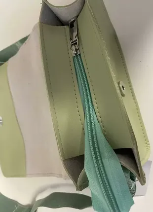 Стильная женская сумка с котиком d5054 зеленая2 фото