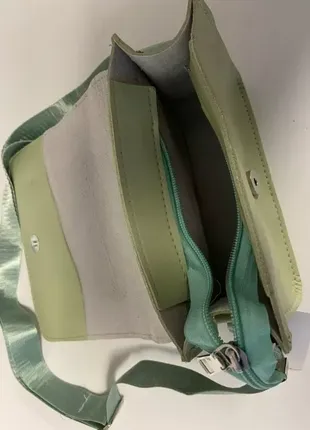 Стильная женская сумка с котиком d5054 зеленая4 фото