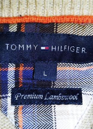 Оригинал 100% овечья шерсть свитер tommy hilfiger кофта джемпер свитшот шерстяной мужской полоска4 фото