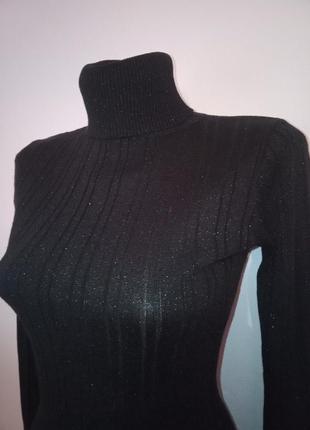 Блестящий гольф водолазка кофта