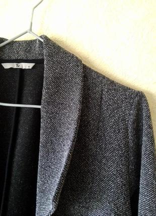 Текстурированный удлиненный пиджак блейзер с карманами tu 18 uk1 фото