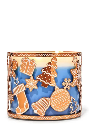 Холдер для трехфитильной свечи bath and body works gingerbread ornaments1 фото