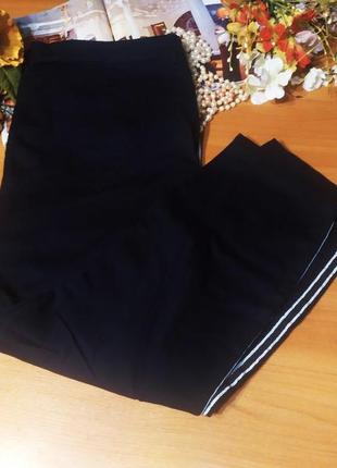 Стильні модні чорні штани джинси з яскравими лампасами полосами together 22/50 нові стрейч2 фото