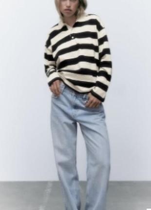 Футболка поло с длинным рукавом от zara