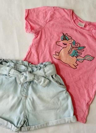 Футболка, шорты  фирма next на 4-5 лет на 110 см