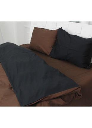 Постельное белье mirson king size сатин premium 0211+0055 dark chocolate 220х240 (2200001169616)6 фото