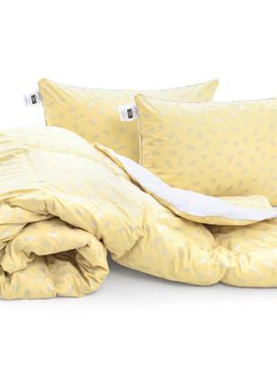 Одеяло mirson набор пуховый №2119 bio-beige зима 70% пух одеяло 140х205 + подушки 50х70 2 шт мягкие9 фото