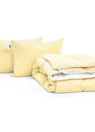 Одеяло mirson набор пуховый №2119 bio-beige зима 70% пух одеяло 140х205 + подушки 50х70 2 шт мягкие10 фото