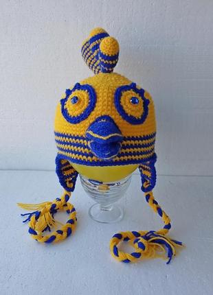 Украинская птичка вязаная шапка
