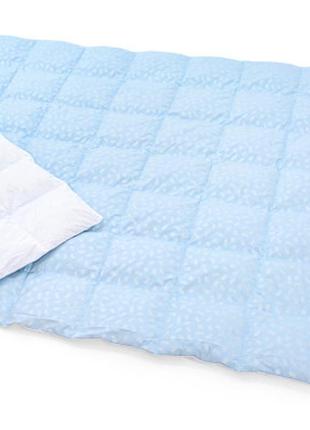 Одеяло mirson пуховое 1858 bio-blue 70 пух зима+ 172x205 (2200003014563)3 фото