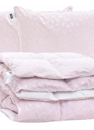 Одеяло mirson набор №2169 bio-pink зима 90% пух одеяло 140х205+подушки (2200003022438)1 фото