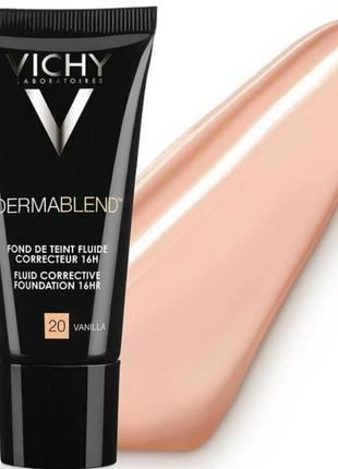 Vichy dermablend fluid corrective foundation 16hr тон 20 vanilla