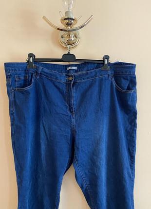 Батал великий розмір стильні сині прямі джинси джинсики штани штаники брюки брючки3 фото