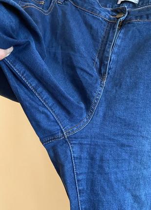 Батал великий розмір стильні сині прямі джинси джинсики штани штаники брюки брючки4 фото