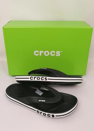 Купити вьетнамки crocs bayaband flip black чорні унісекс1 фото