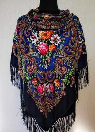 Українська народна хустка, хустина з бахромою, украинский платок, різні кольори2 фото
