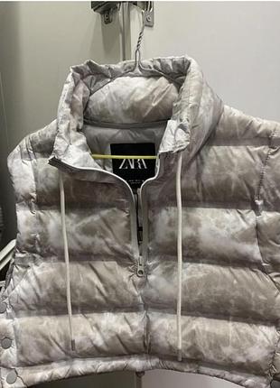 Zara дутий стеганий лайнер жилет безрукавка обмін