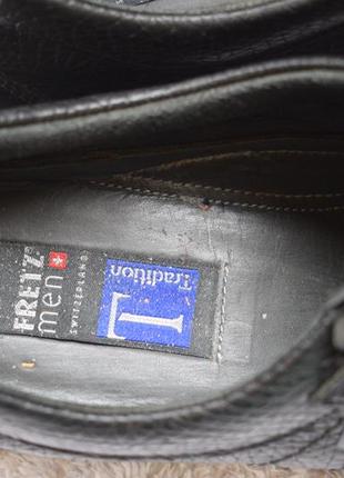 Кожаные туфли мокасины полуботинки fretz men швейцария р. 45 30 см5 фото