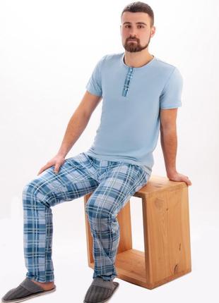 Бавовняна піжама чоловіча, хлоповая пижама мужская1 фото