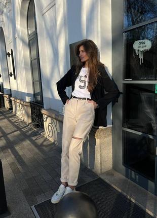 Брюки из экокожи арт. 399, бежевый