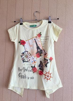 Стильна туніка для дівчинки на вік 5-6,6-7,7-8, 9-10 років