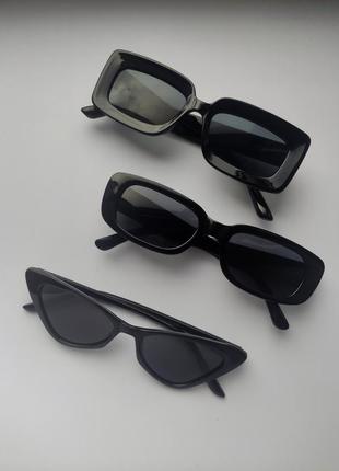 Трендовые универсальные черные очки, черные очки1 фото