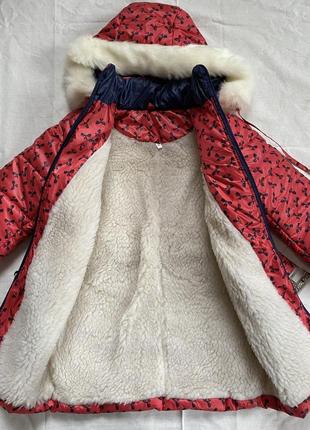 116р. куртка на девочку, пуховик, пальто зима / деми6 фото