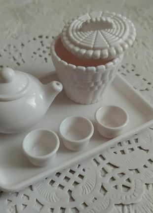 Сервіз набір лялькова мініатюра аксесуари для ляльок барбі, лол. напої, їжа, посуд в ляльковий будиночок. v.j.v.