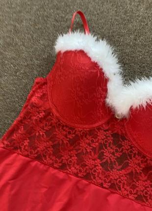 Пеньюар червоно-білий 80д