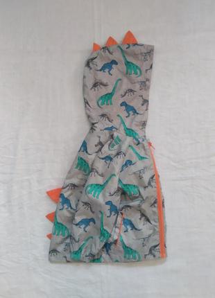 Легка курточка - вітрівка принт динозаври з забавним гребінцем бренду f&f uk 2-3  eur 92-983 фото