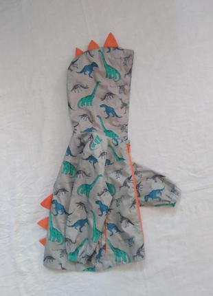 Легка курточка - вітрівка принт динозаври з забавним гребінцем бренду f&f uk 2-3  eur 92-981 фото
