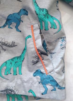 Легкая курточка - ветровка принт динозавры с забавным гребешком бренда f&amp;fAP 2-3 eur 92-988 фото