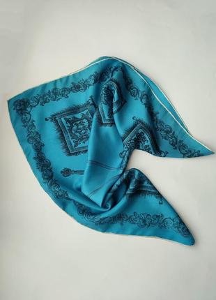 Шелковый французкий винтажный платок с гербом рыцарей орденов франции .