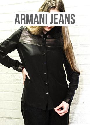 💎 armani jeans 💎 армани рубашка переливается на свете шелковая женская черная prada dior gucci2 фото