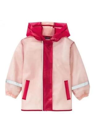 Lupilu. куртка-дождевик прозрачная для девочки 122/128 размер