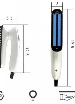 Гребінець прасок-гребінь випрямляч для волосся perfectostostore el-1319 з м'якими зубчиками3 фото