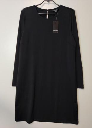 Платье черное, платье оверсайз, м 40-42 euro, esmara, нитечки