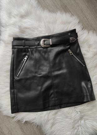 Юбка из экокожи bershkа