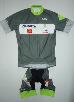 Велокістюм louis garneau lg canada deloitte jersey bib shorts оригінал (m)