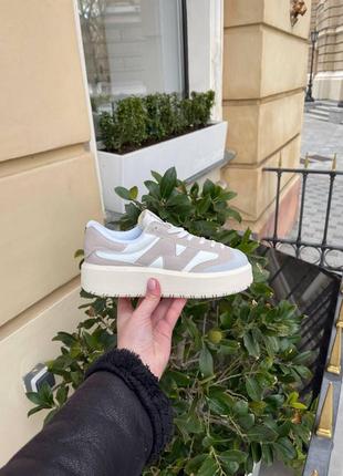 Женские кроссовки new balance ct 302 beige grey / smb