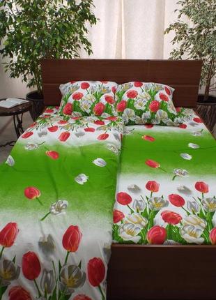 Комплект постельного белья бязь голд тюльпаны1 фото